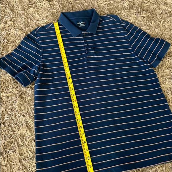 Untuckit Striped Polo T Shirt 100% Pima Cotton Men Size Medium EUC - Picture 2 of 4